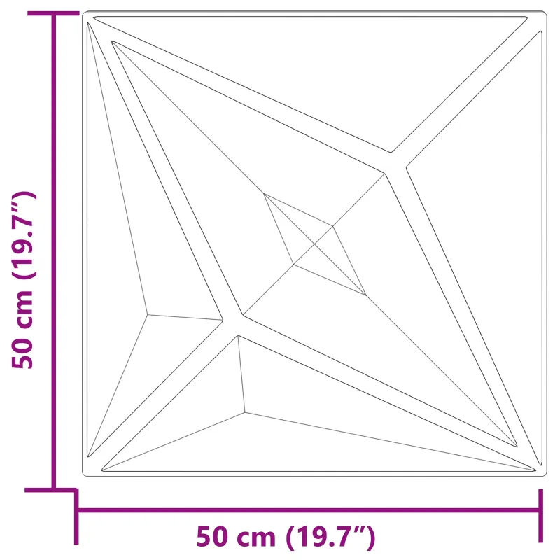 Sienų plokštės 12 pcs Star Žalias 50 x 50 cm XPS Putplastis