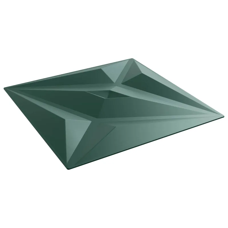 Sienų plokštės 24 pcs Star Žalias 50 x 50 cm XPS Putplastis