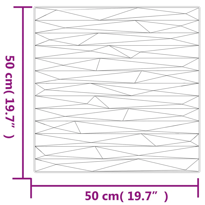 Sienų plokštės 24 pcs Akmens pilka 50 x 50 cm XPS Putplastis