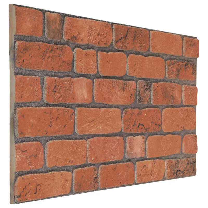 Sienų plokštės 10 pcs Terakotos 100 x 50 cm EPS putos