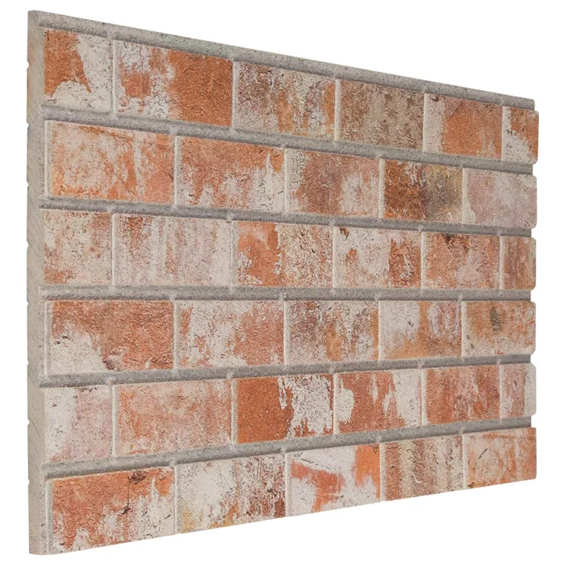 Sienų plokštės 10 pcs Oranžinė 100 x 50 cm EPS putos