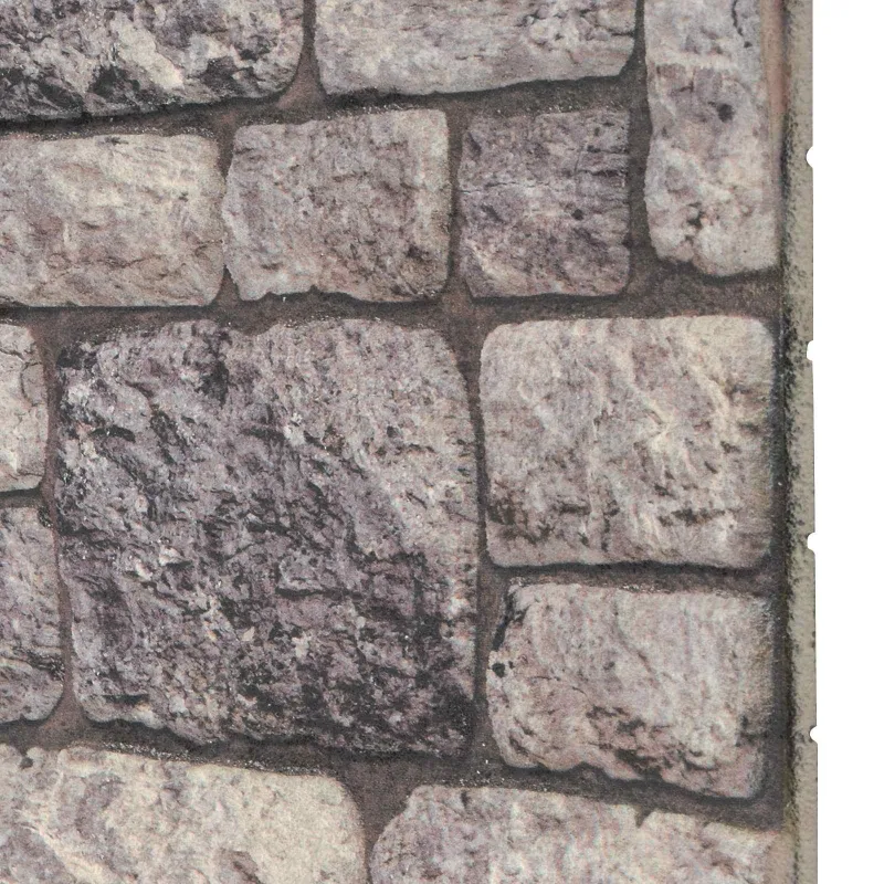 Sienų plokštės 10 pcs Pilka ir balta 100 x 50 cm EPS putos