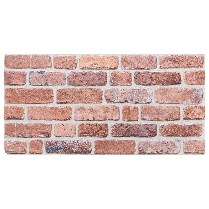 Sienų plokštės 10 pcs Raudona 100 x 50 cm EPS putos