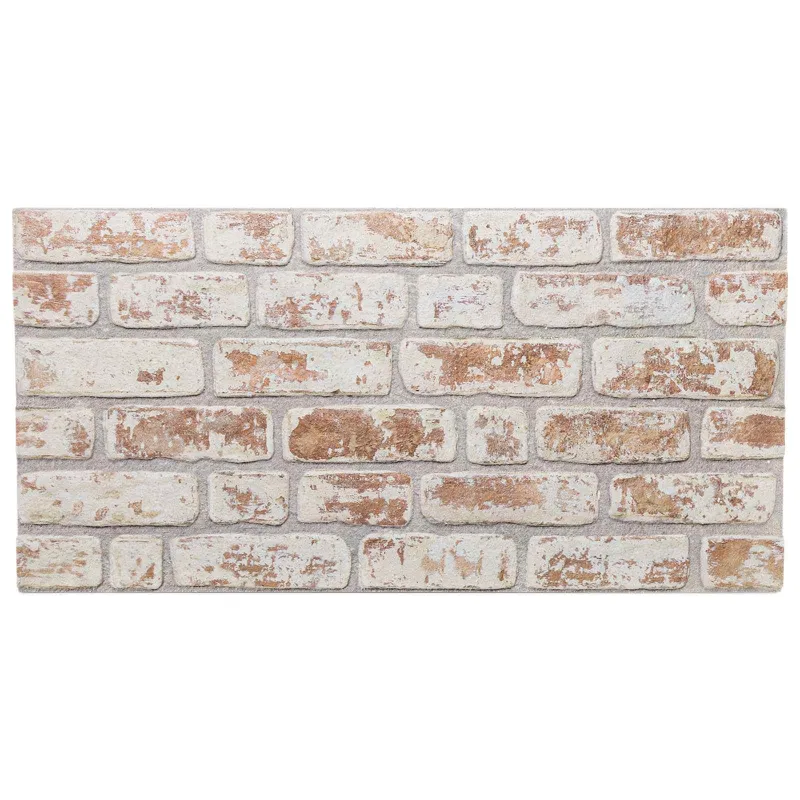 Sienų plokštės 10 pcs Raudona ir balta 100 x 50 cm EPS putos