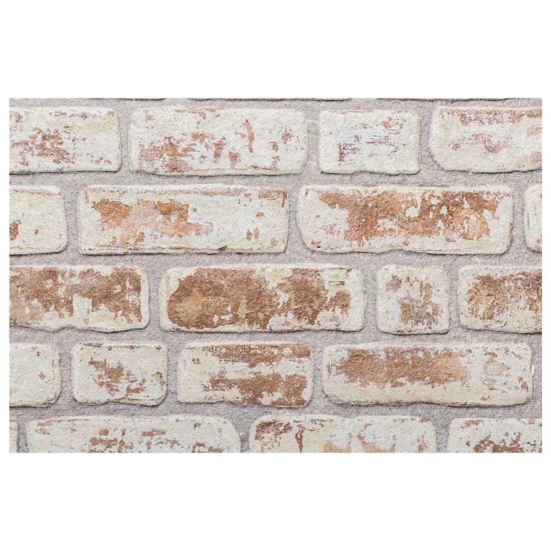 Sienų plokštės 10 pcs Raudona ir balta 100 x 50 cm EPS putos