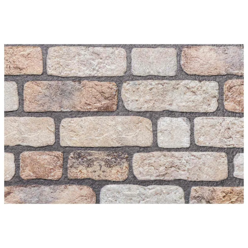 Sienų plokštės 10 pcs Šviesiai rudas 100 x 50 cm EPS putos