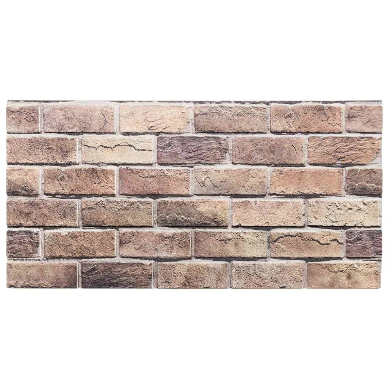Sienų plokštės 10 pcs Ruda ir pilka 100 x 50 cm EPS putos