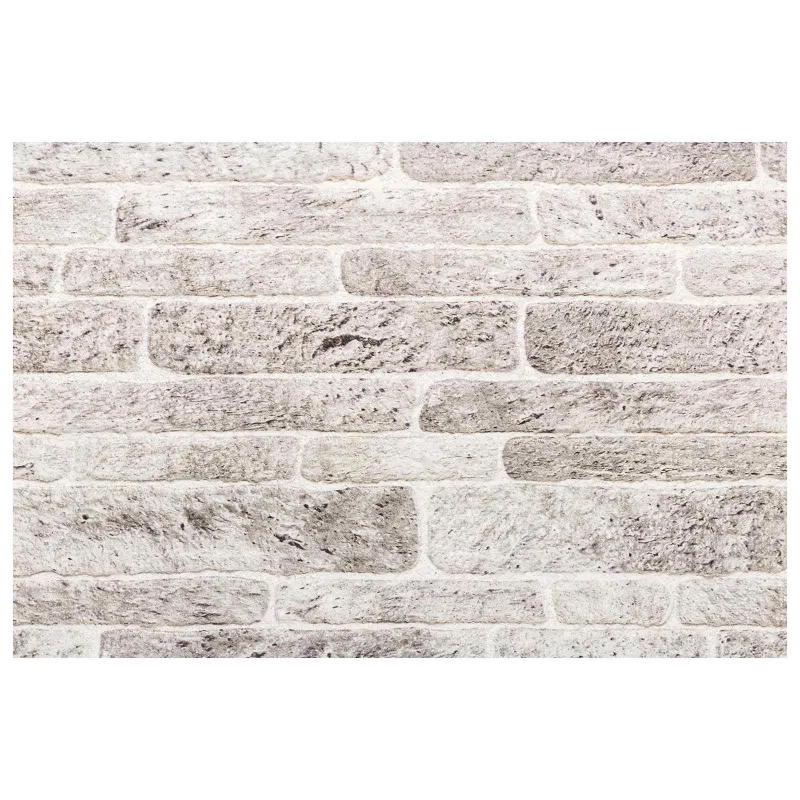 Sienų plokštės 10 pcs Šviesiai pilka ir balta. 100 x 50 cm