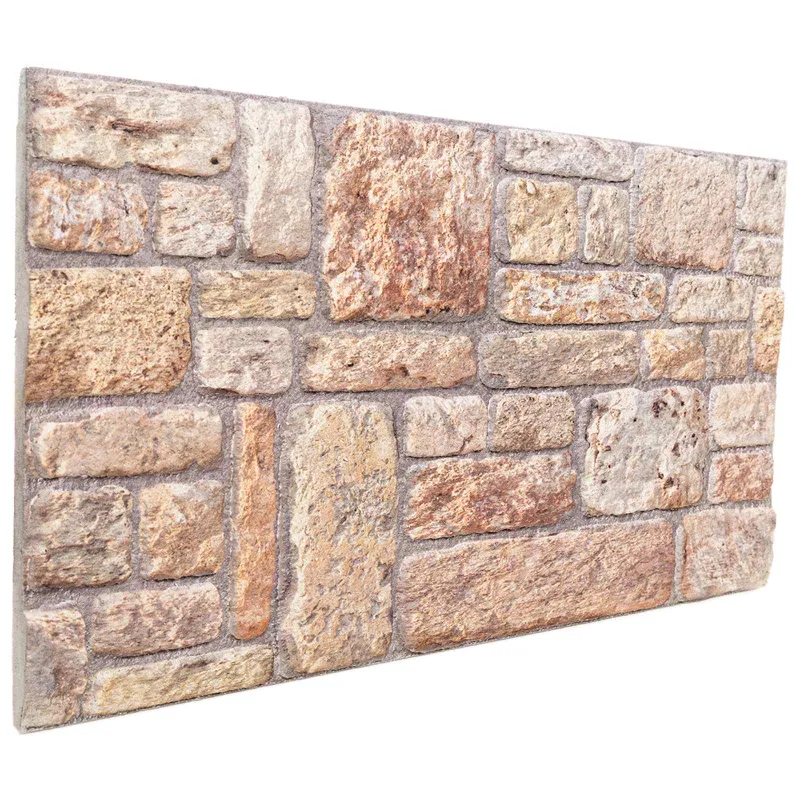 Sienų plokštės 10 pcs Šviesiai ruda ir balta 100 x 50 cm