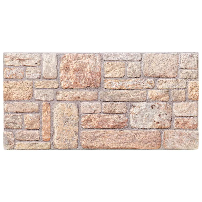 Sienų plokštės 10 pcs Šviesiai ruda ir balta 100 x 50 cm