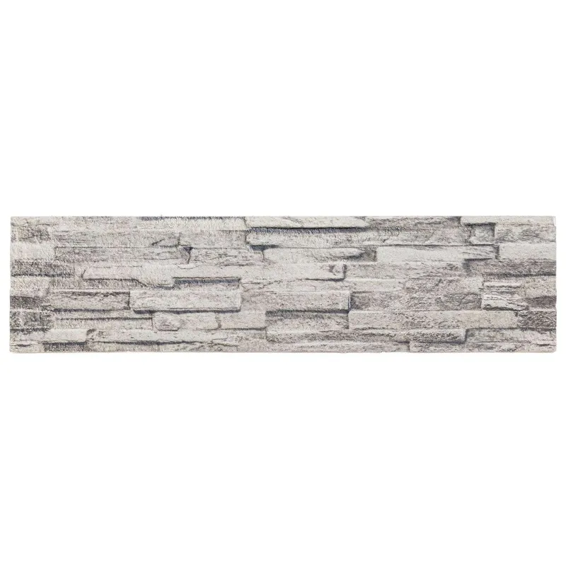 Sienų plokštės 10 pcs Šviesiai pilka 100 x 25 cm EPS putos