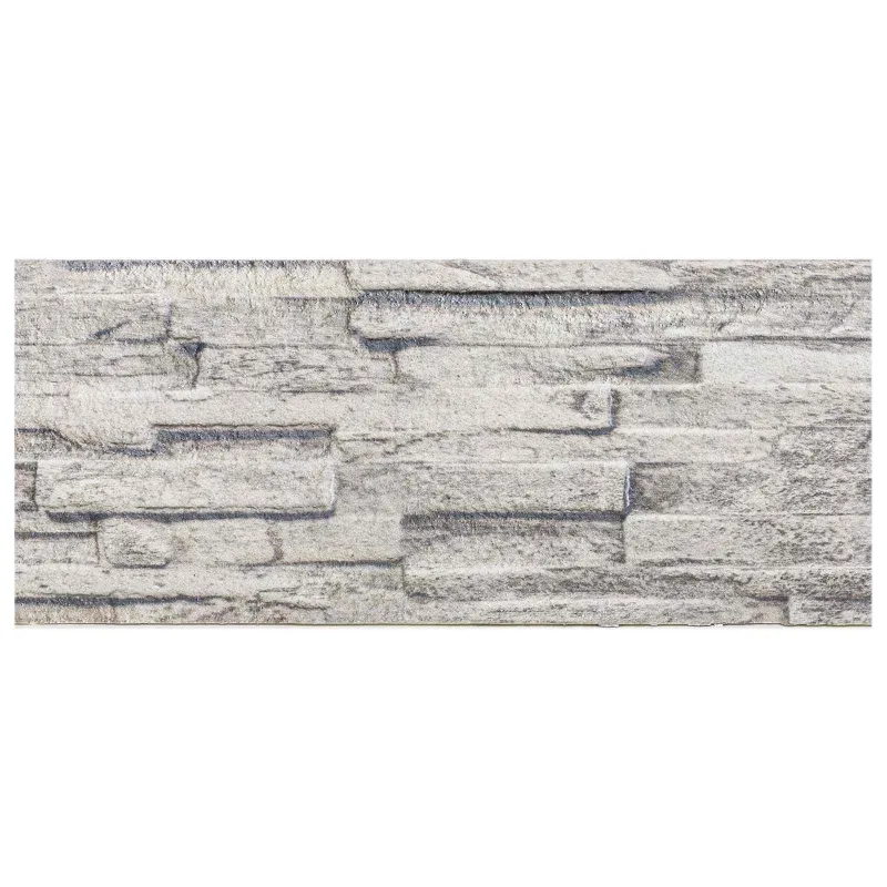 Sienų plokštės 10 pcs Šviesiai pilka 100 x 25 cm EPS putos