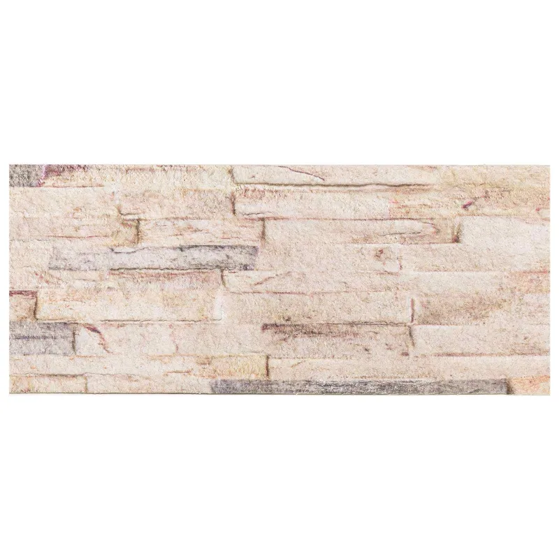 Sienų plokštės 10 pcs Balta ir raudona 100 x 25 cm EPS putos