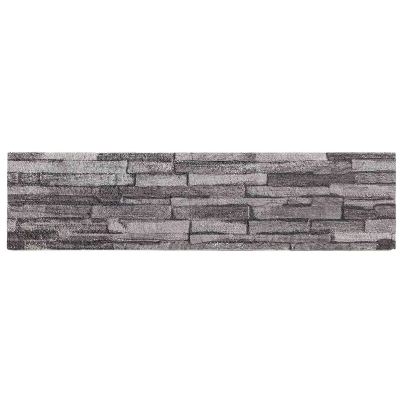 Sienų plokštės 10 pcs Antracitas 100 x 25 cm EPS putos