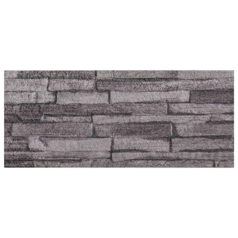 Sienų plokštės 10 pcs Antracitas 100 x 25 cm EPS putos