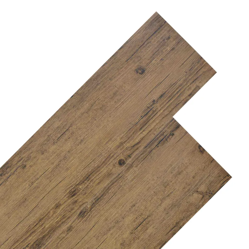 Grindų lentos 18 pcs Lazdynų rudas 5,26 m² PVC