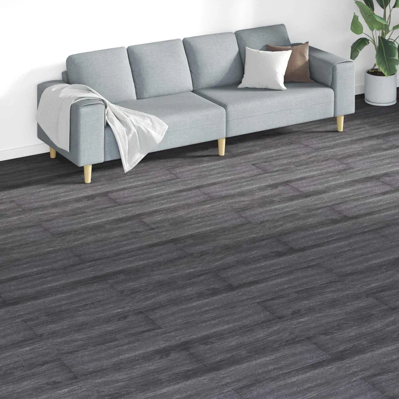 Grindų lentos 18 pcs Juoda ir Balta 5,26 m² PVC