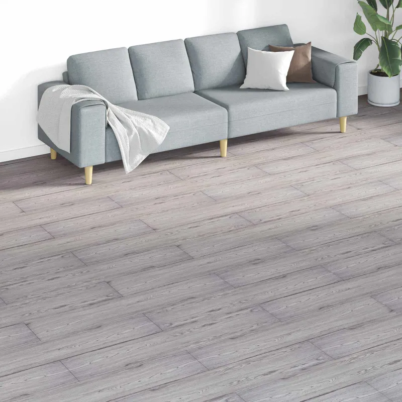 Grindų lentos 18 pcs Tamsiai pilka 5,26 m² PVC