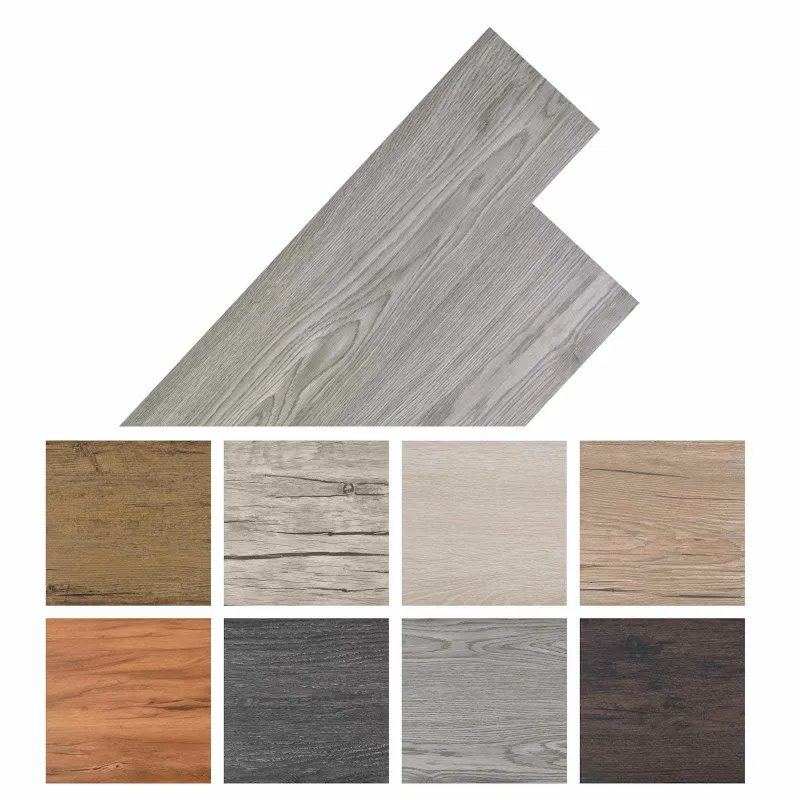 Grindų lentos 36 pcs Tamsiai pilka 5,02 m² PVC