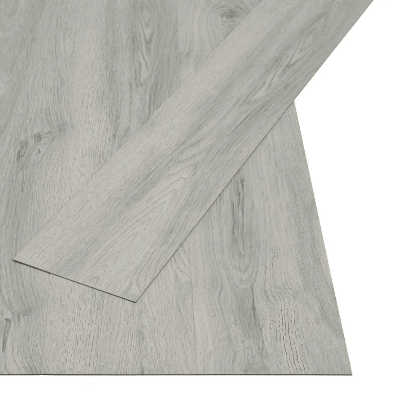 Savaime besiūlių grindų lenta 32 pcs Šviesiai pilka 4,46 m² PVC