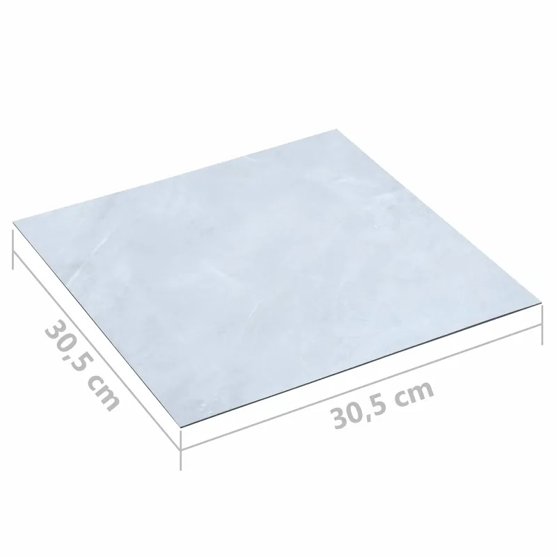 Grindų lentos 55 pcs Baltas 5,11 m² PVC
