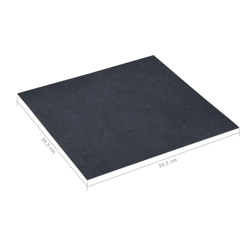 Grindų lentos 55 pcs Juoda 5,11 m² PVC