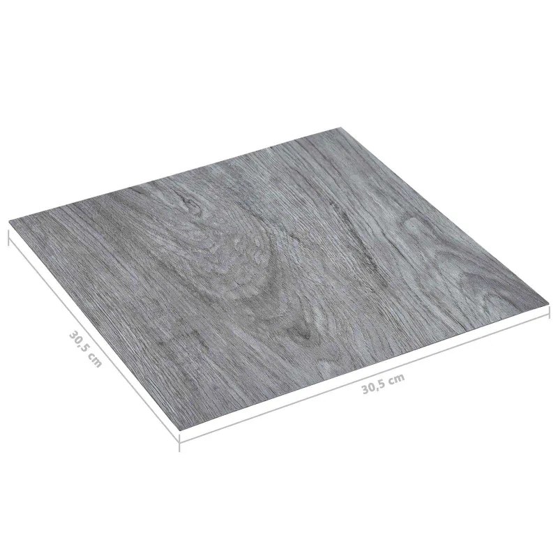 Grindų lentos 55 pcs Šviesiai pilka 5,11 m² PVC