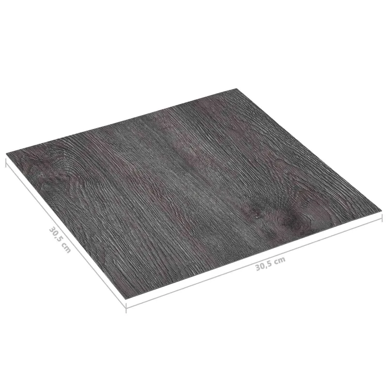 Grindų lentos 5,11 m² 55 pcs PVC Juoda ir pilka