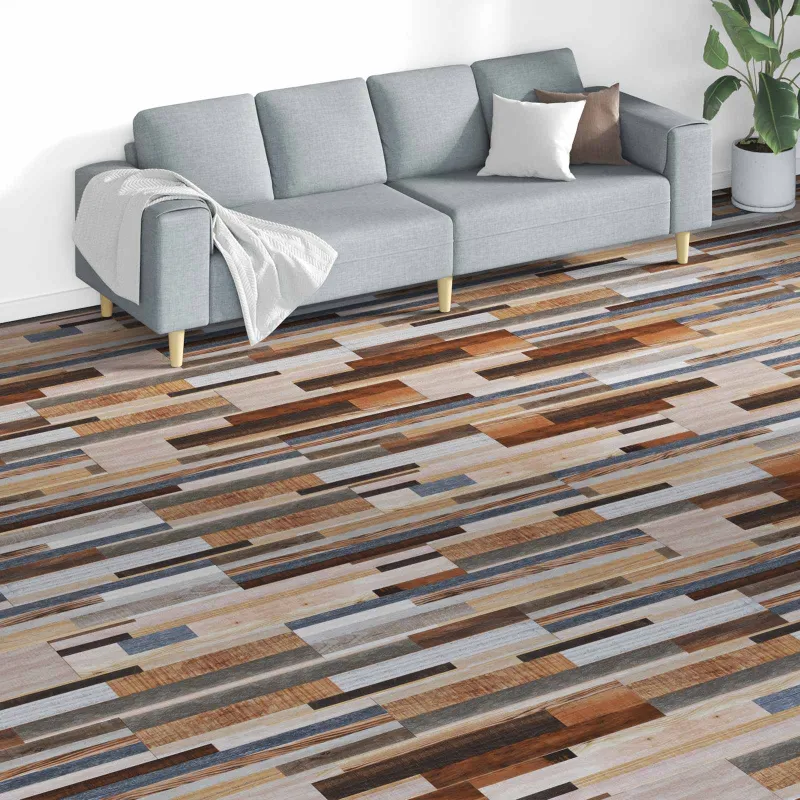 Grindų lentos 18 pcs Įvairiaspalvis 5,26 m² PVC