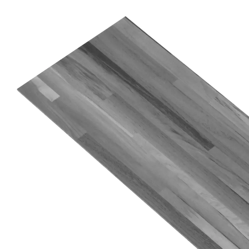 Savaime besiūlių grindų lenta 32 pcs Dryžuota pilka 4,46 m² PVC
