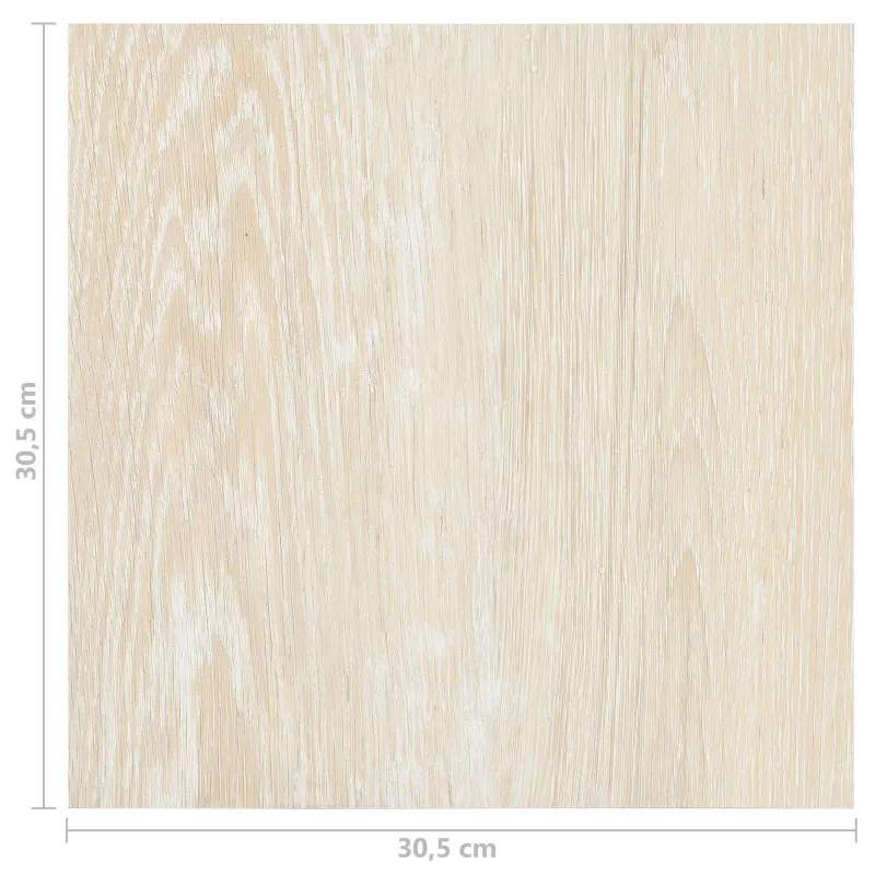 Grindų lentos 5,11 m² 55 pcs PVC Balta ir kreminė