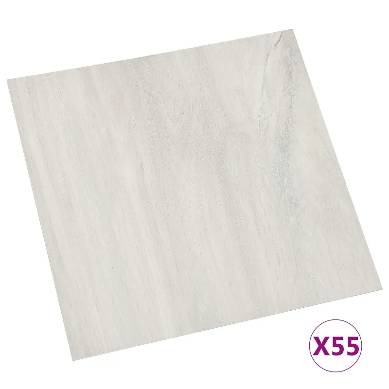 Grindų lentos 55 pcs Kreminė 5,11 m² PVC
