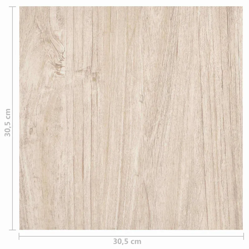 Grindų lentos 5,11 m² 55 pcs PVC Balta ir medžio spalva