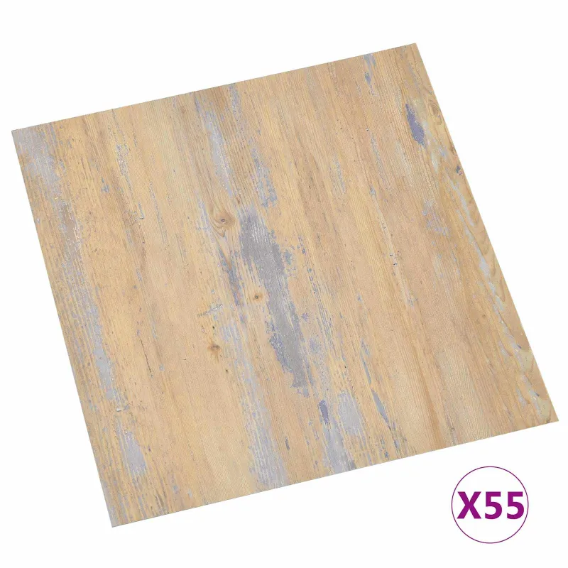 Grindų lentos 5,11 m² 55 pcs PVC Ruda ir pilka