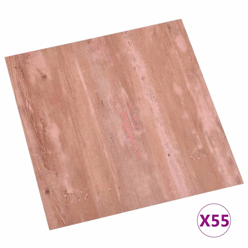 Grindų lentos 55 pcs Raudona 5,11 m² PVC