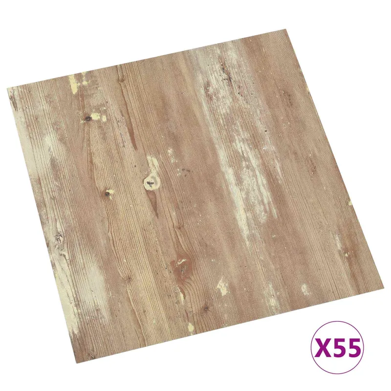 Grindų lentos 5,11 m² 55 pcs PVC Kremas ir Šviesiai Ruda