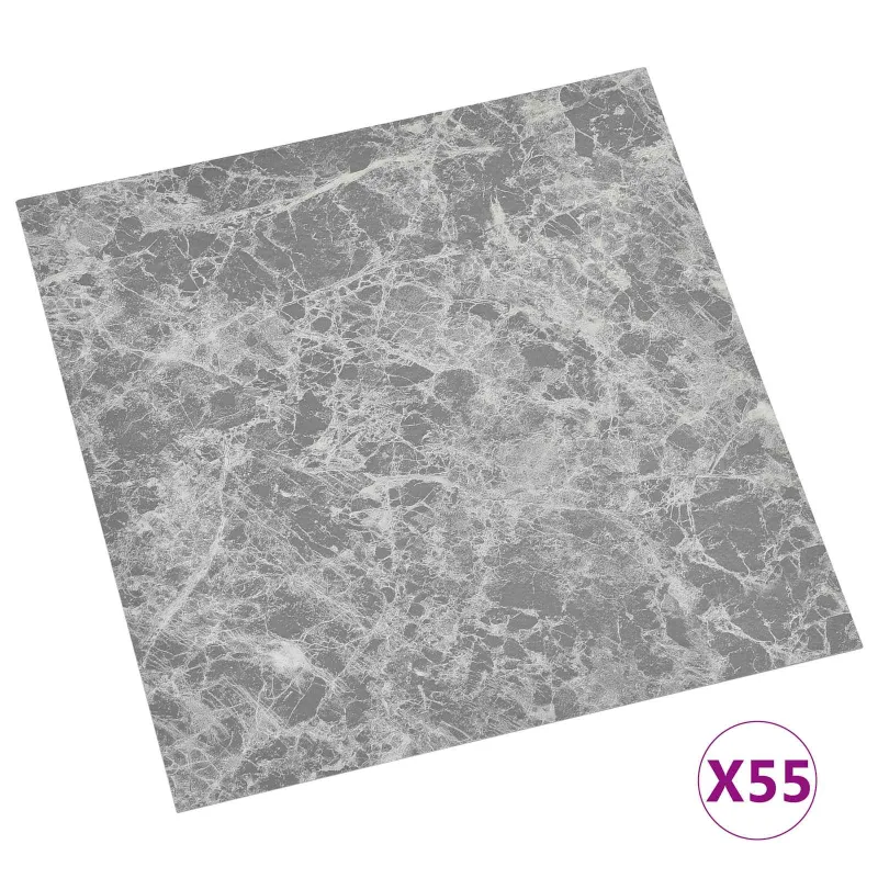 Grindų lentos 5,11 m² 55 pcs PVC Pilka