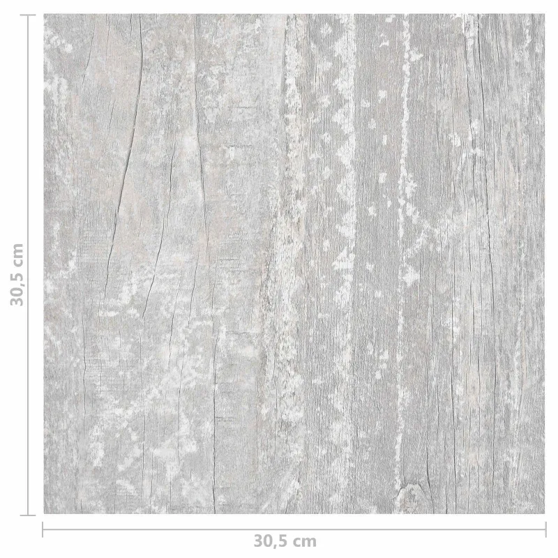 Grindų lentos 5,11 m² 55 pcs PVC Šviesiai pilka ir balta.
