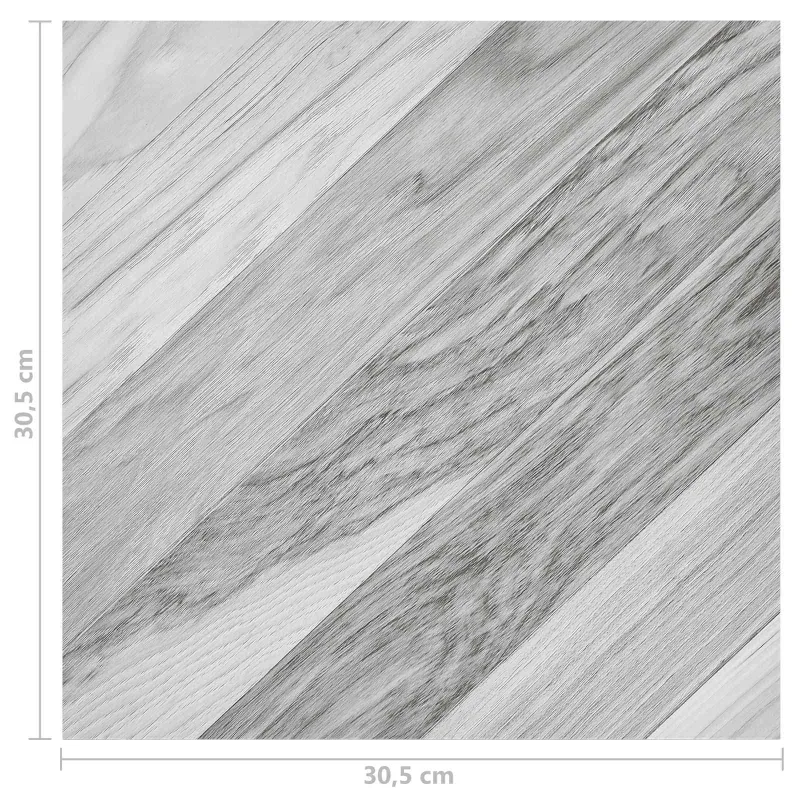 Grindų lentos 55 pcs Pilka 5,11 m² PVC