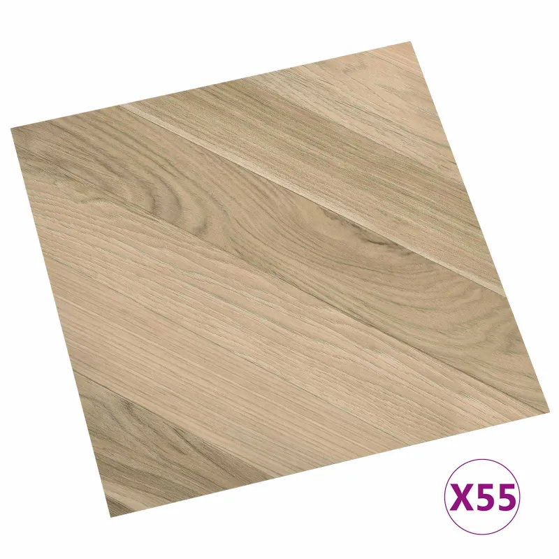 Grindų lentos 55 pcs Ruda 5,11 m² PVC