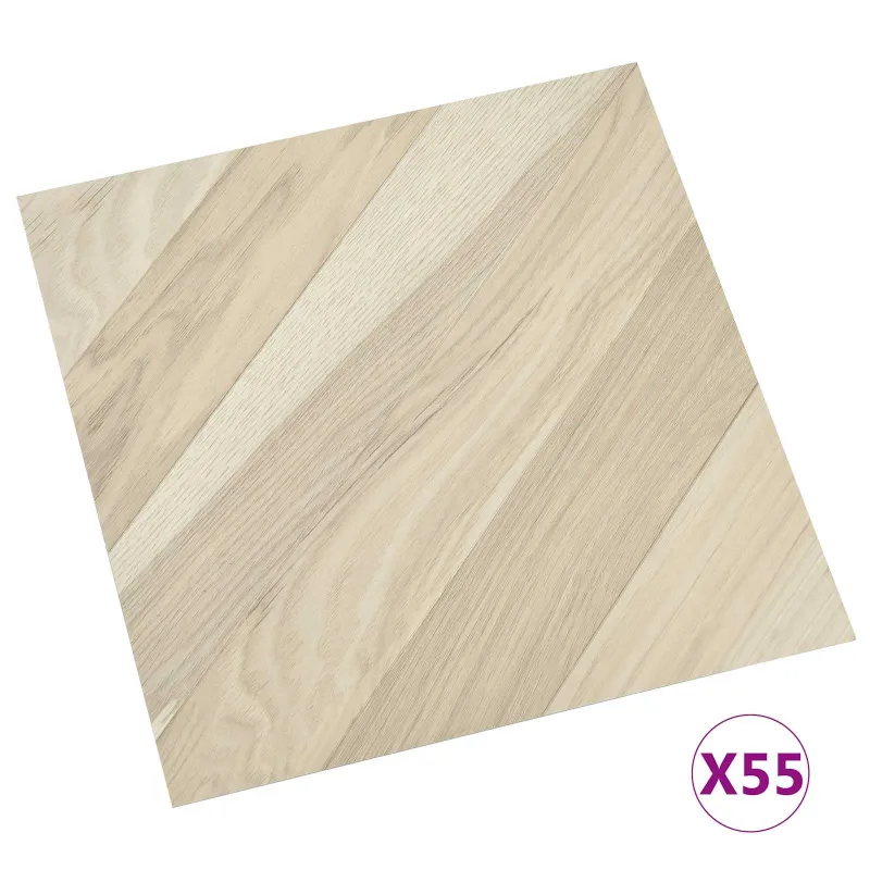 Grindų lentos 55 pcs Smėlio 5,11 m² PVC