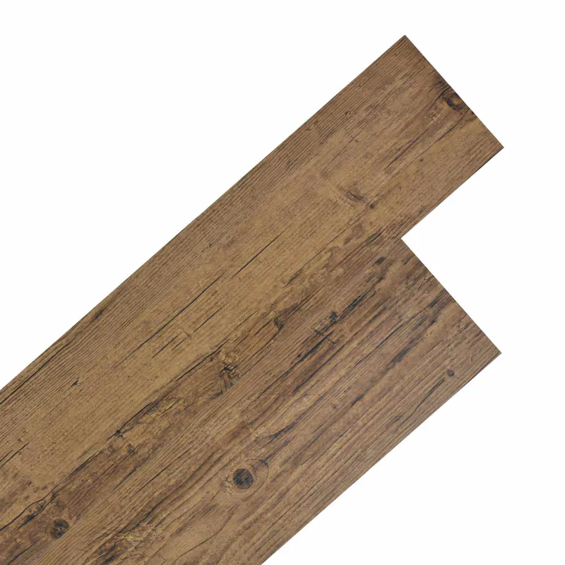 Grindų lentos 18 pcs Lazdynų rudas 2,51 m² PVC