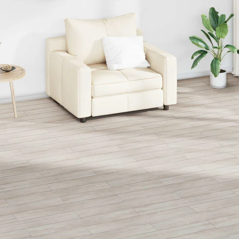 Grindų lentos 18 pcs Ąžuolo klasikinė balta 2,51 m² PVC