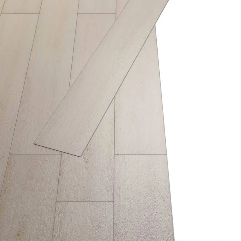 Grindų lentos 18 pcs Ąžuolo klasikinė balta 2,51 m² PVC