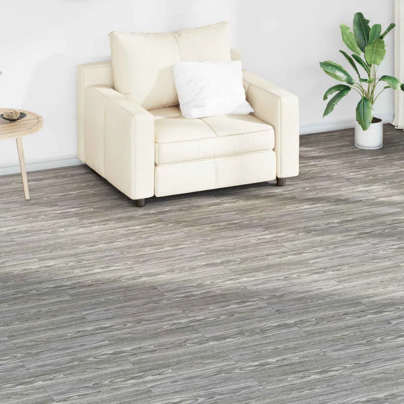 Grindų lentos 18 pcs Tamsiai pilka 2,51 m² PVC