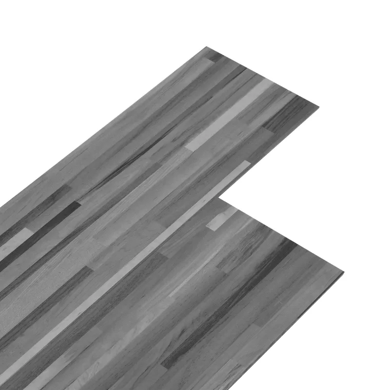Grindų lentos 2,51 m² 18 pcs PVC Dryžuota pilka