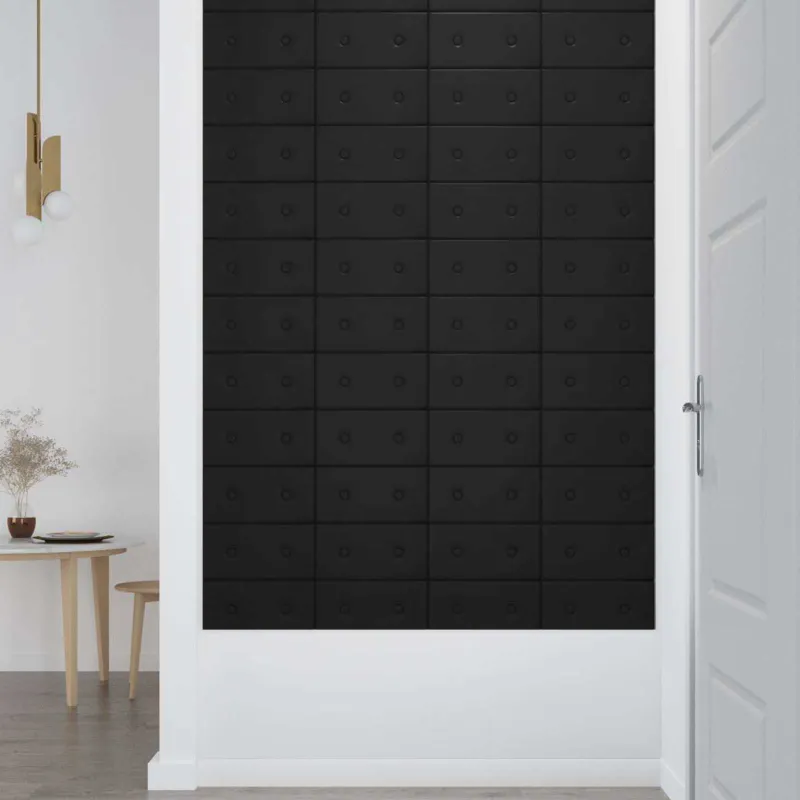 Sieninis galvūgalis 12 pcs Juodas 30 x 15 cm Dirbtinė oda
