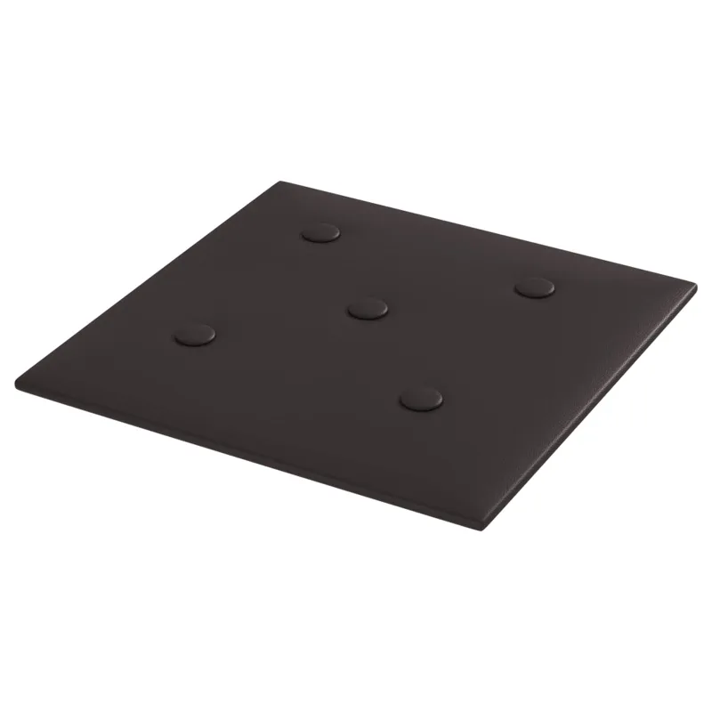 Sieninis galvūgalis 12 pcs Juodas 30 x 30 cm Dirbtinė oda