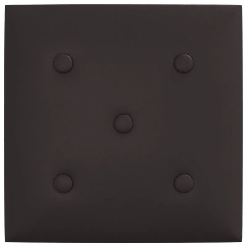 Sieninis galvūgalis 12 pcs Juodas 30 x 30 cm Dirbtinė oda
