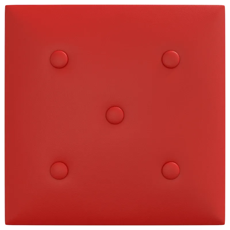 Sieninis galvūgalis 12 pcs Vyno raudona 30 x 30 cm Dirbtinė oda